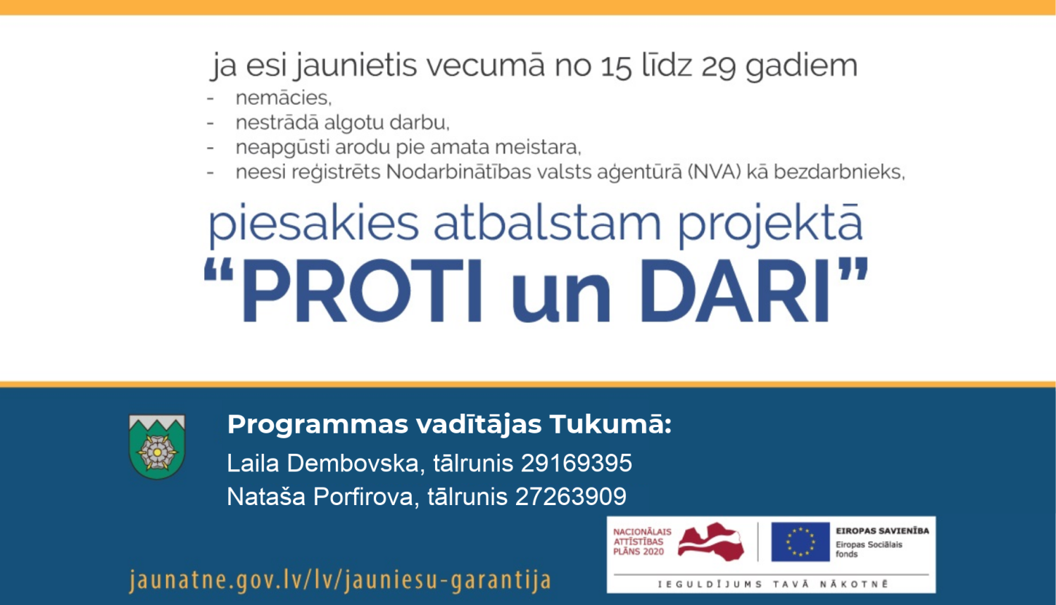 Maini dzīvi, piedalies projektā “PROTI un DARI!”