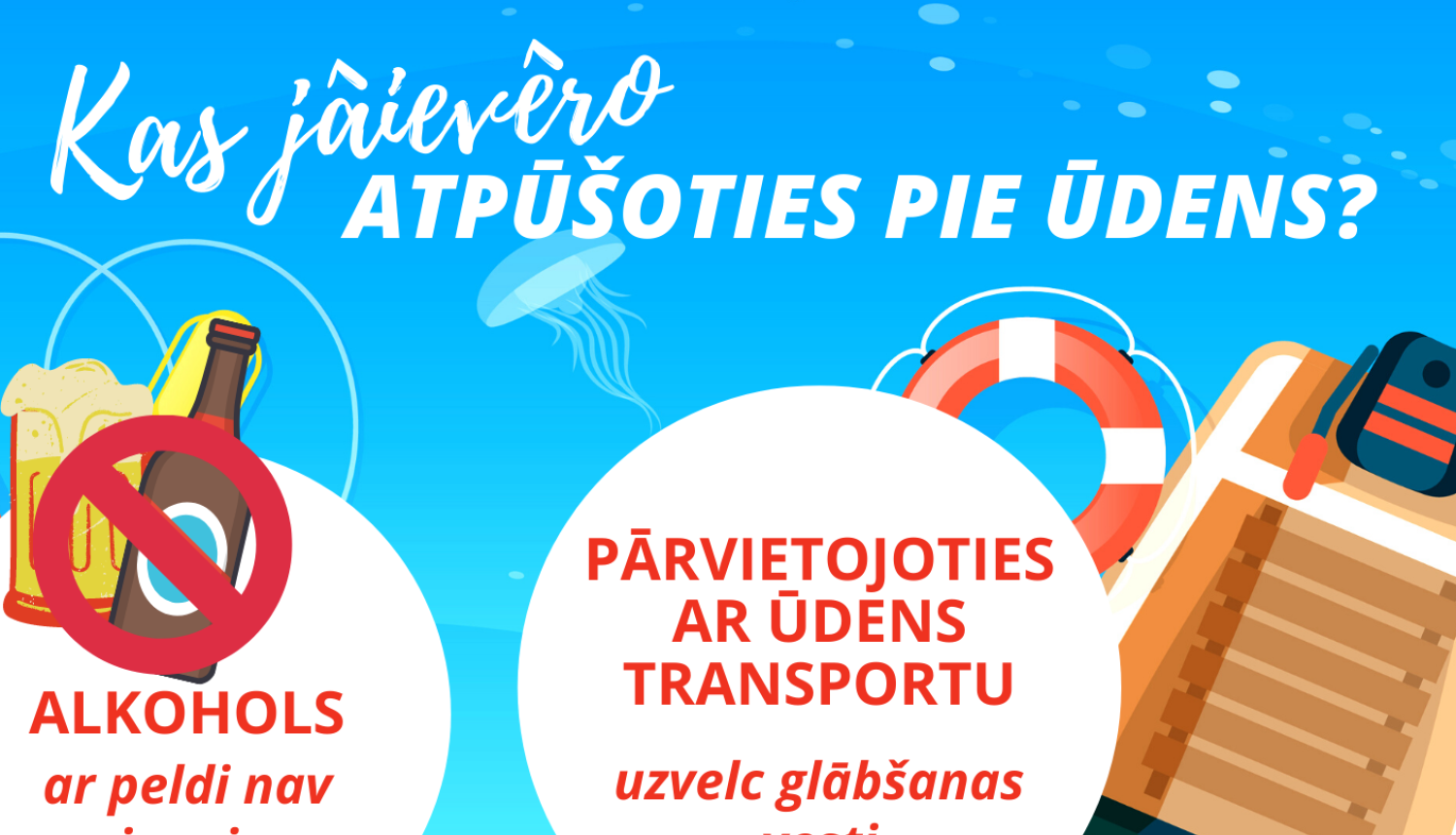 VUGD atgādina ievērot piesardzību atpūtā pie ūdens