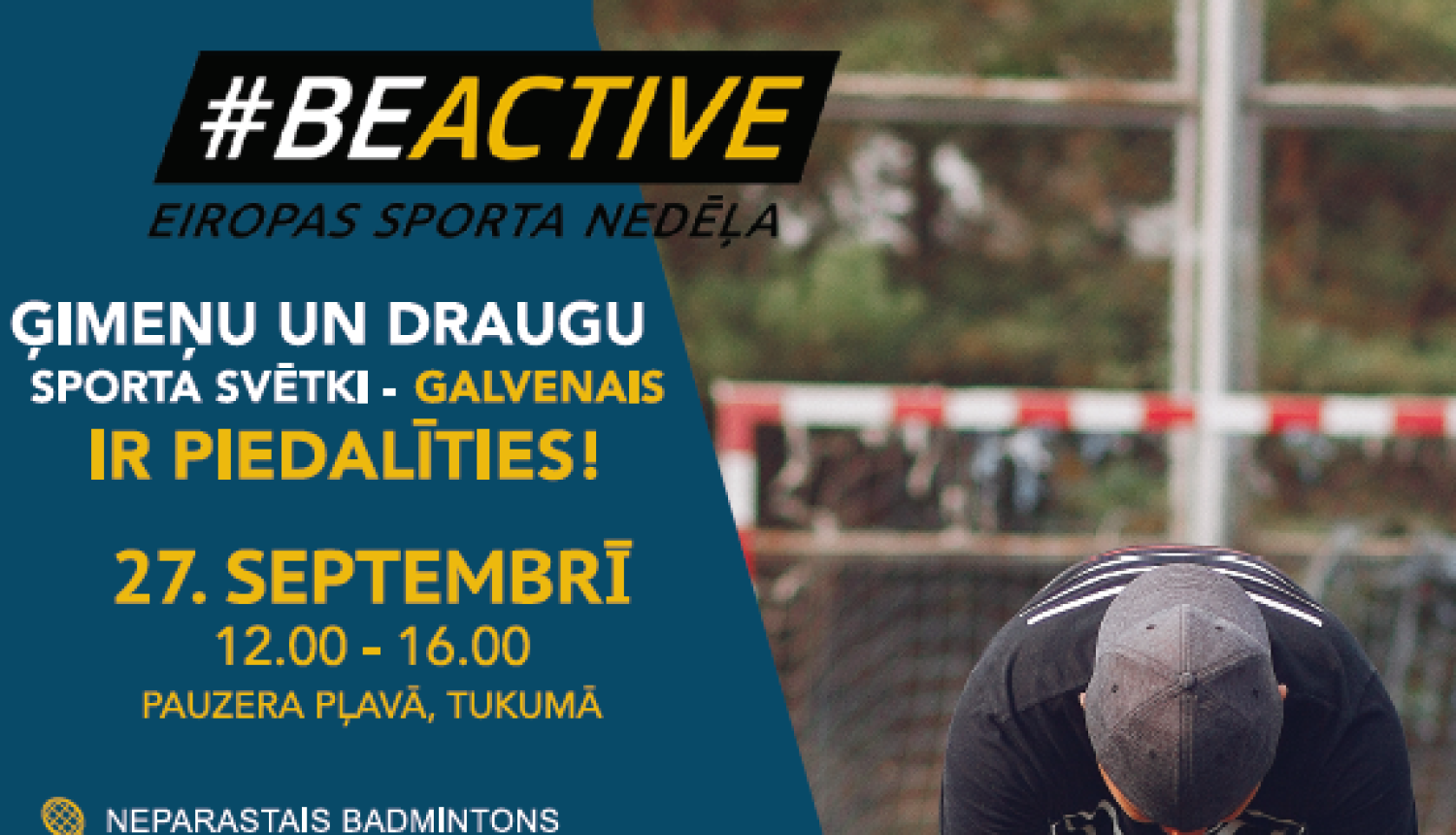 Tukumā norisināsies #BeActive Eiropas Sporta nedēļas pasākums