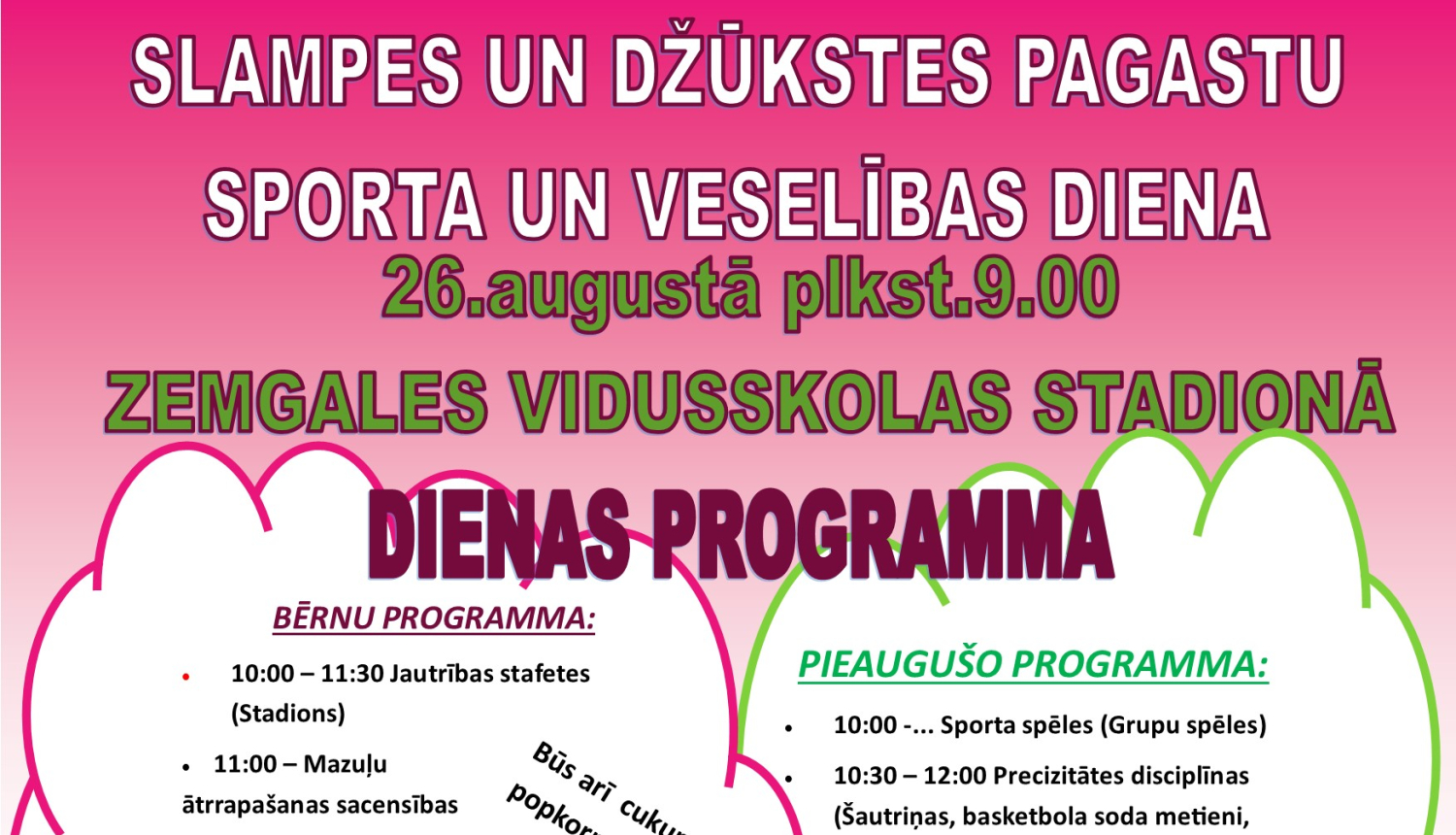 Slampes un Džūkstes pagastu sporta un veselības diena