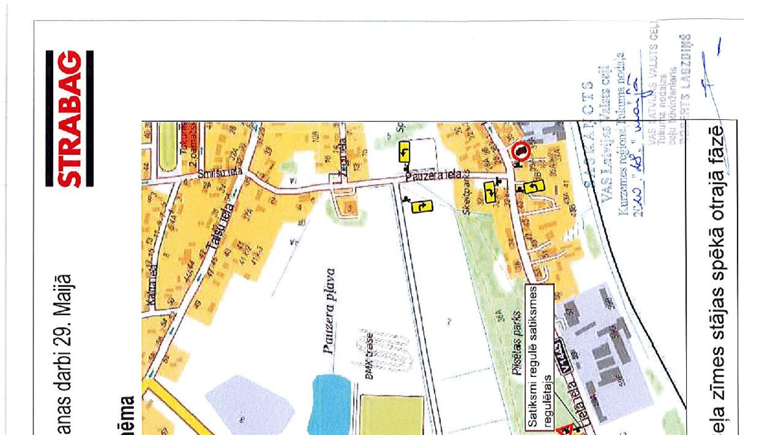 SATIKSMES ORGANIZĀCIJA asfaltēšanas darbu laikā Revolūcijas un Lielā ielā