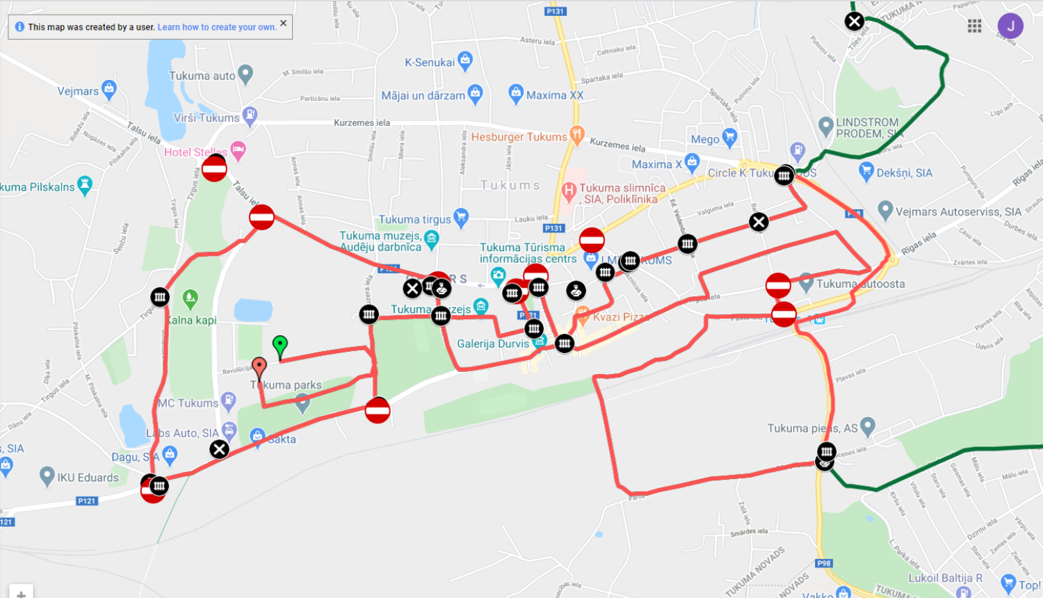Satiksmes ierobežojumi Tukumā sacensību “TukumSmukumTaka” 2020 laikā