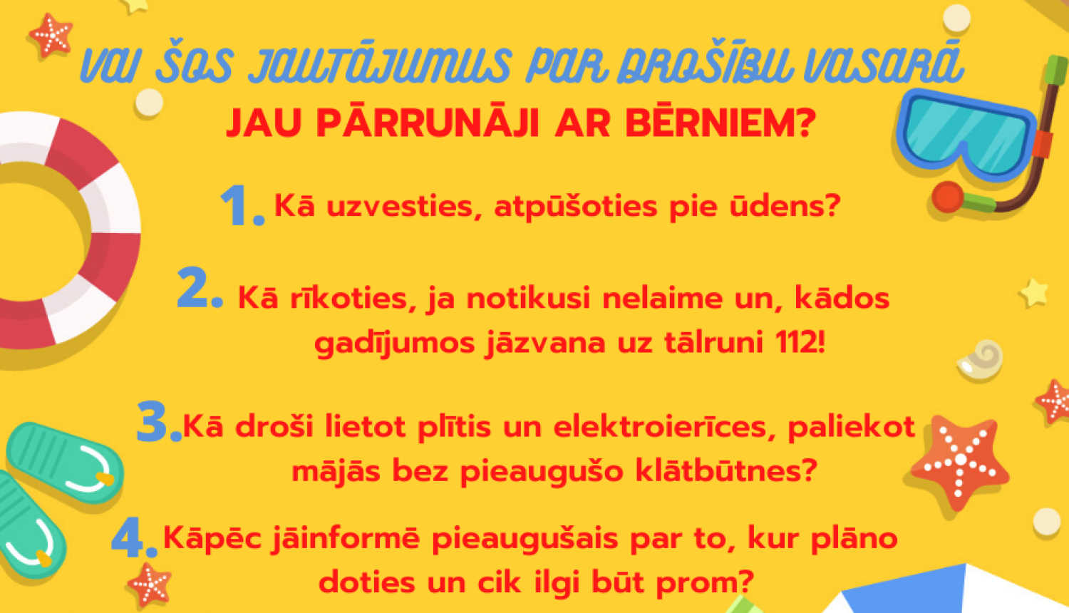 Bērnu drošība vasarā: 5 jautājumi, kas jāpārrunā ar bērniem