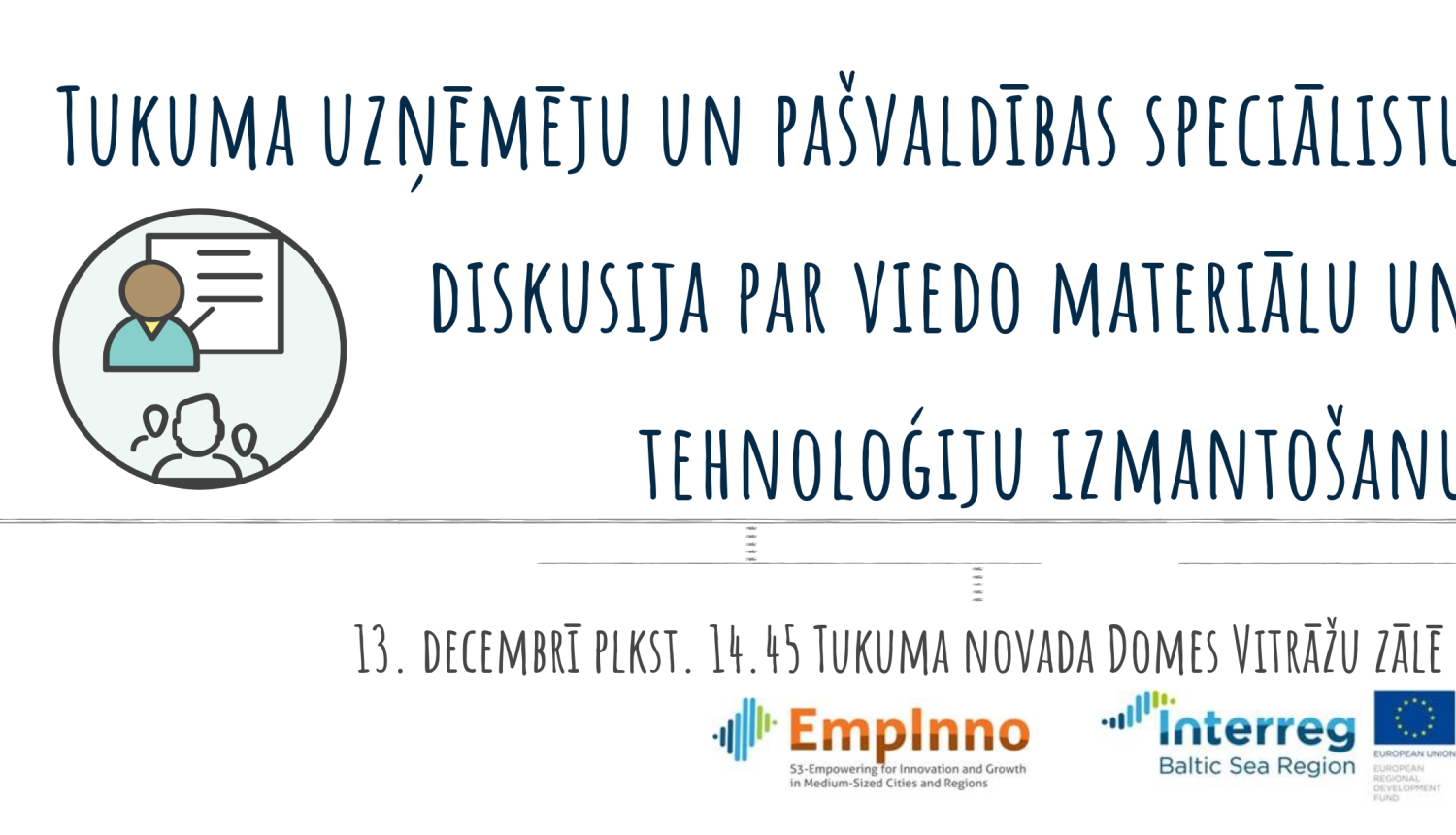 Tukumā uzņēmēji un pašvaldības speciālisti diskutēs par viedo materiālu un tehnoloģiju izmantošanu