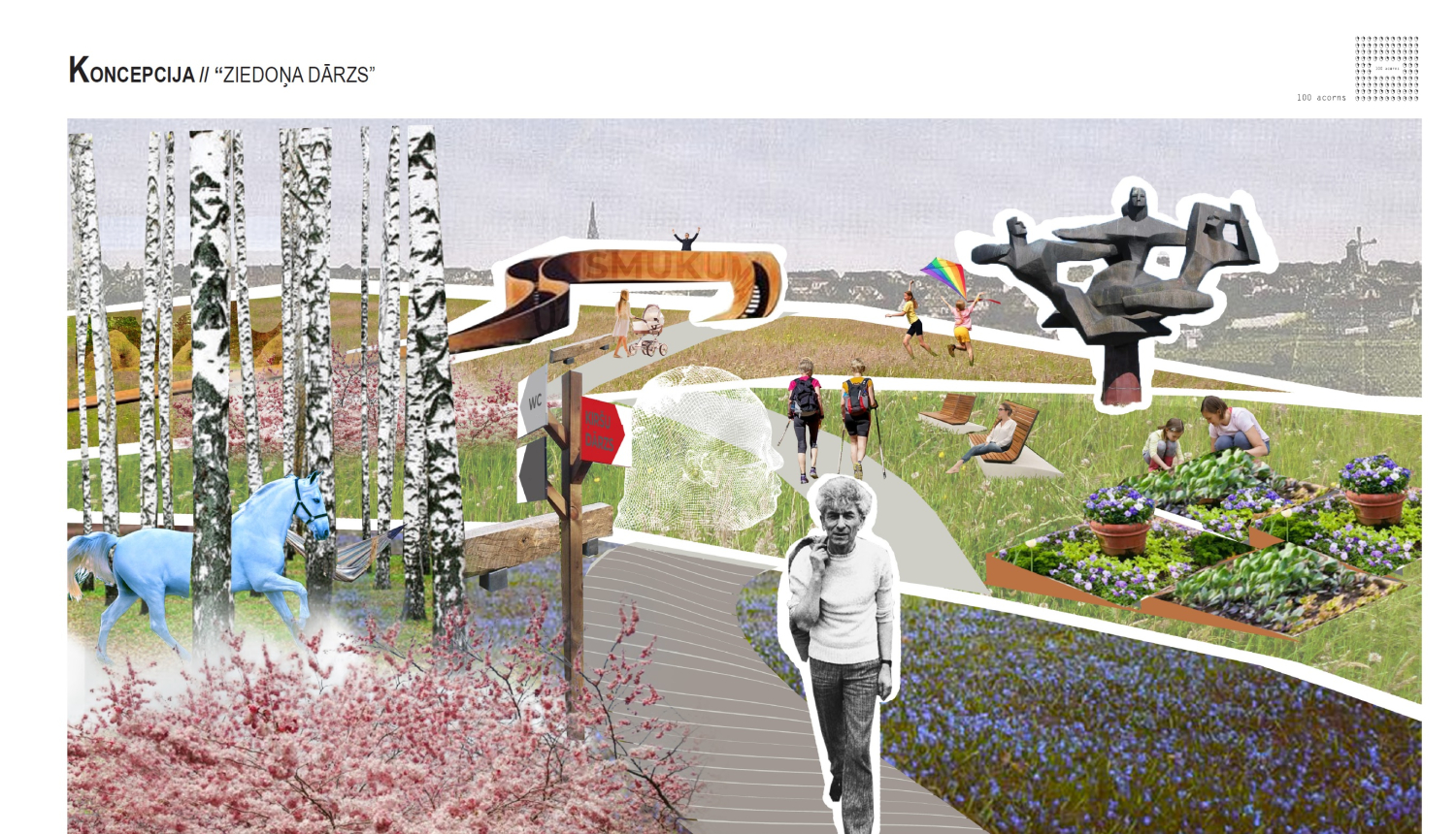 Pirmais solis Ziedoņa dārza Mālkalnā tapšanā ir veikts