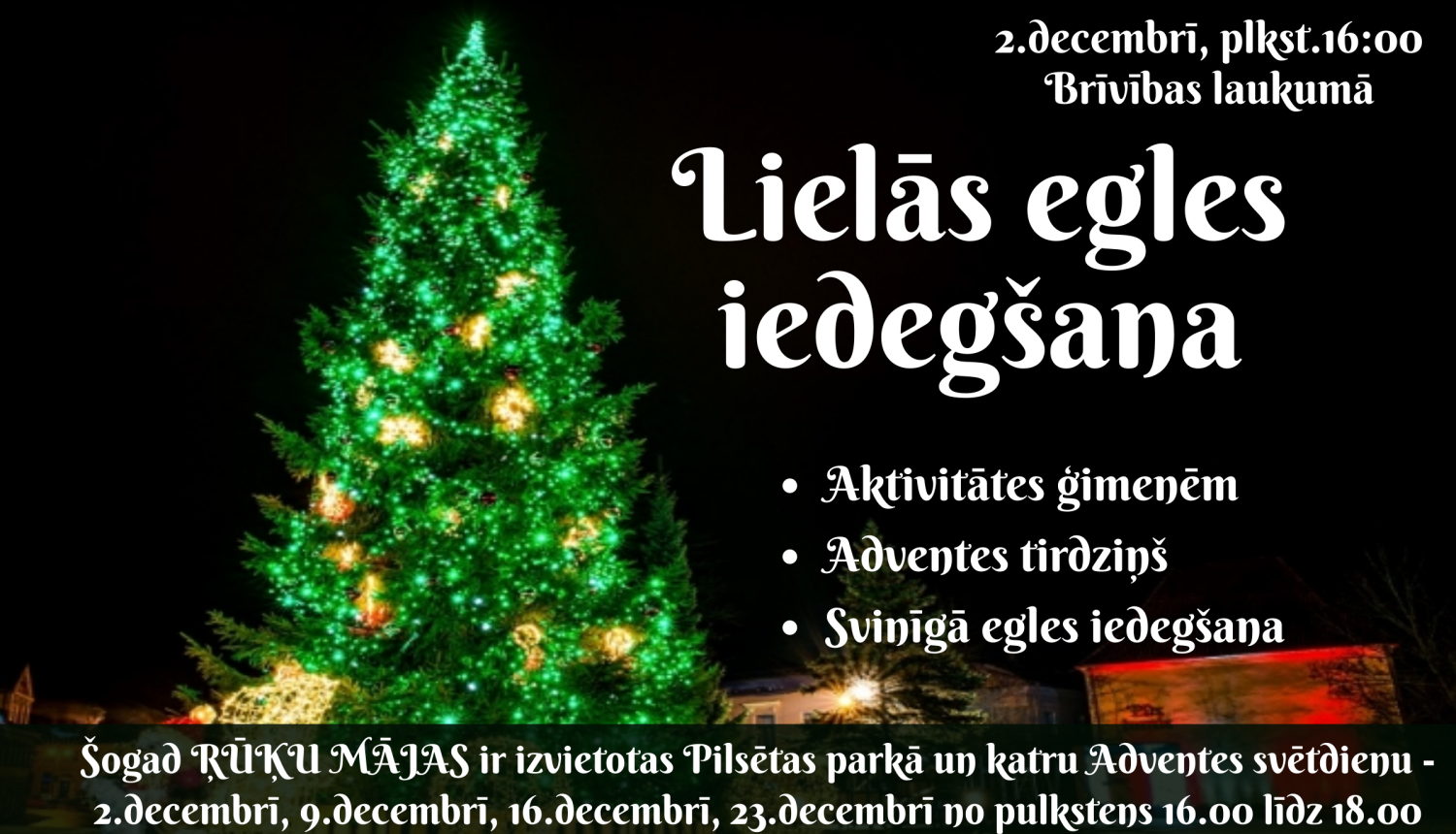 Lielās egles iedegšana!