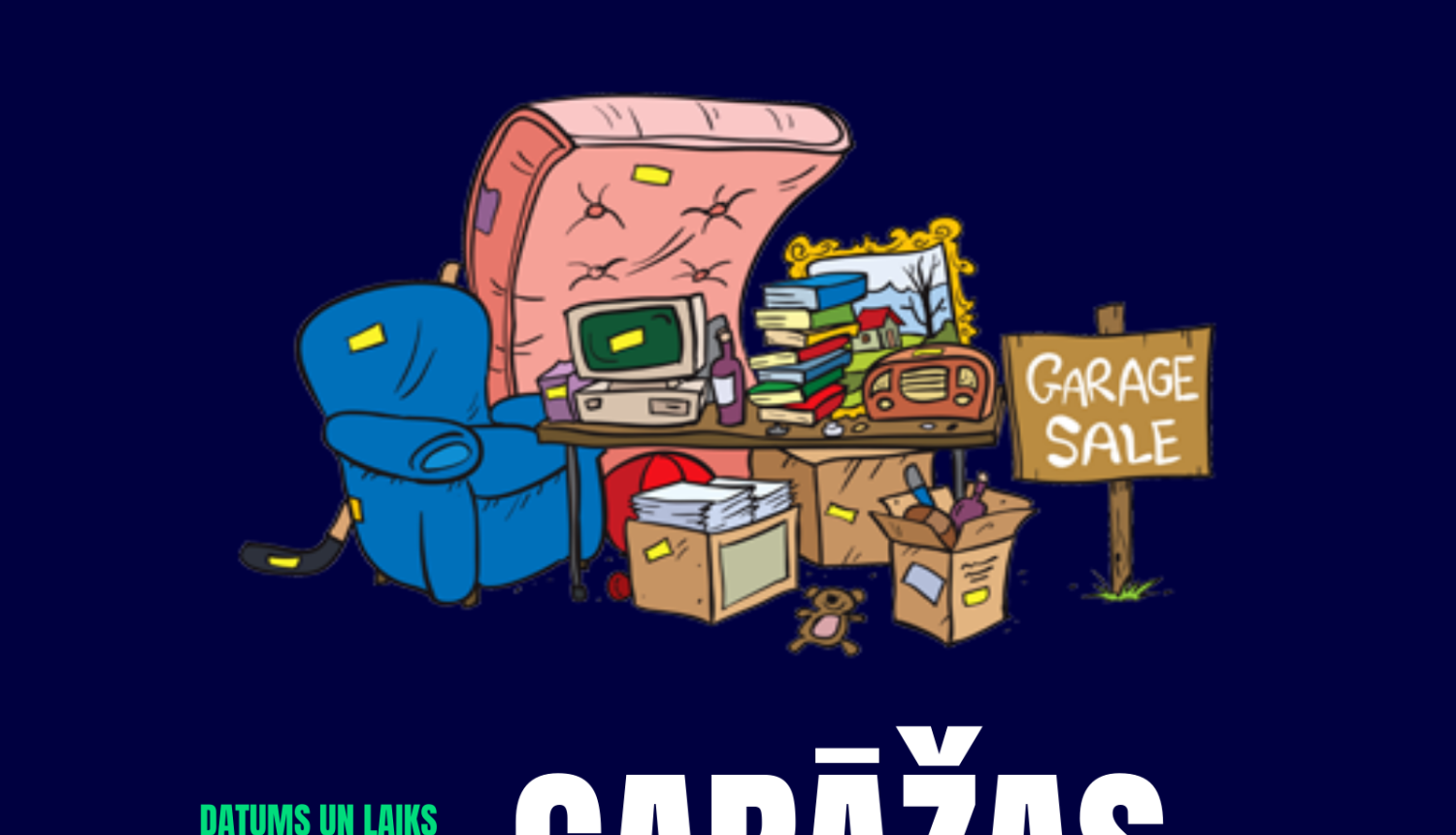 Garāžas izpārdošana Durbē 29. augustā
