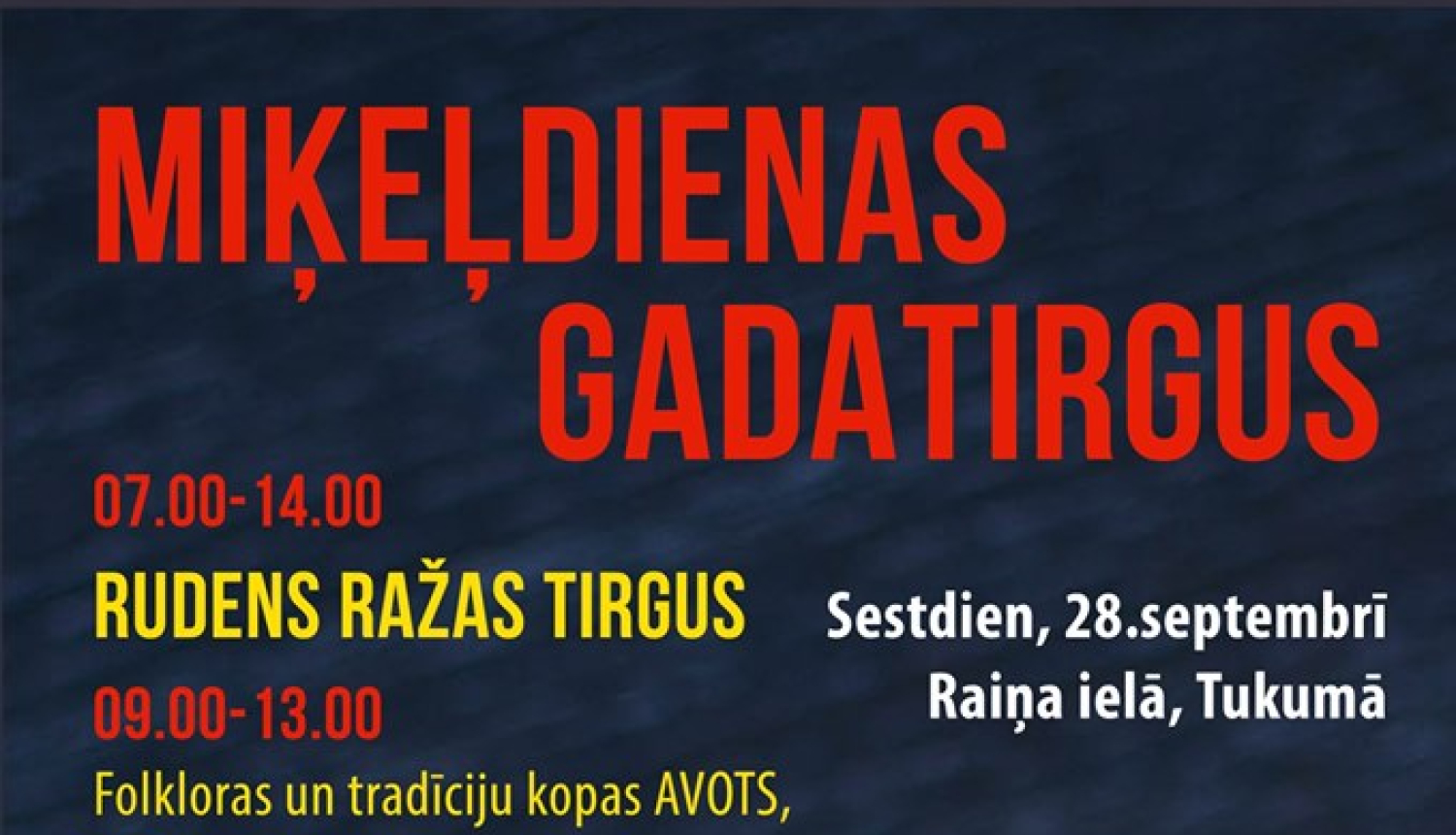 Lielais Miķeļdienas gadatirgus 2019