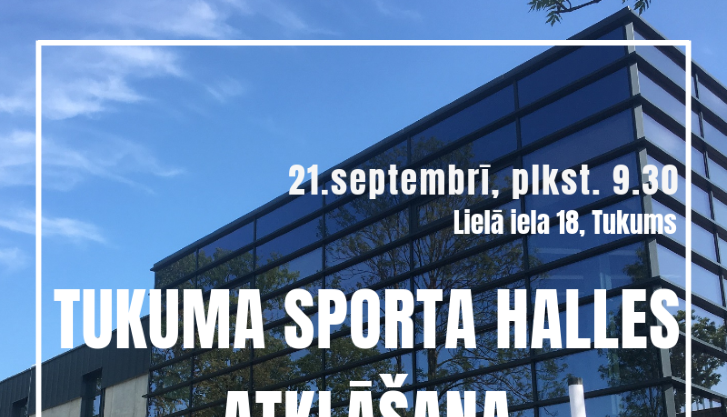 Olimpiskajā dienā atklās Tukuma sporta halli
