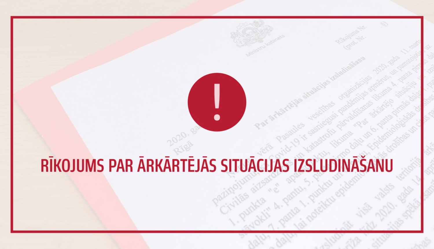 Ārkārtējo situāciju Latvijā pagarina līdz 12.maijam