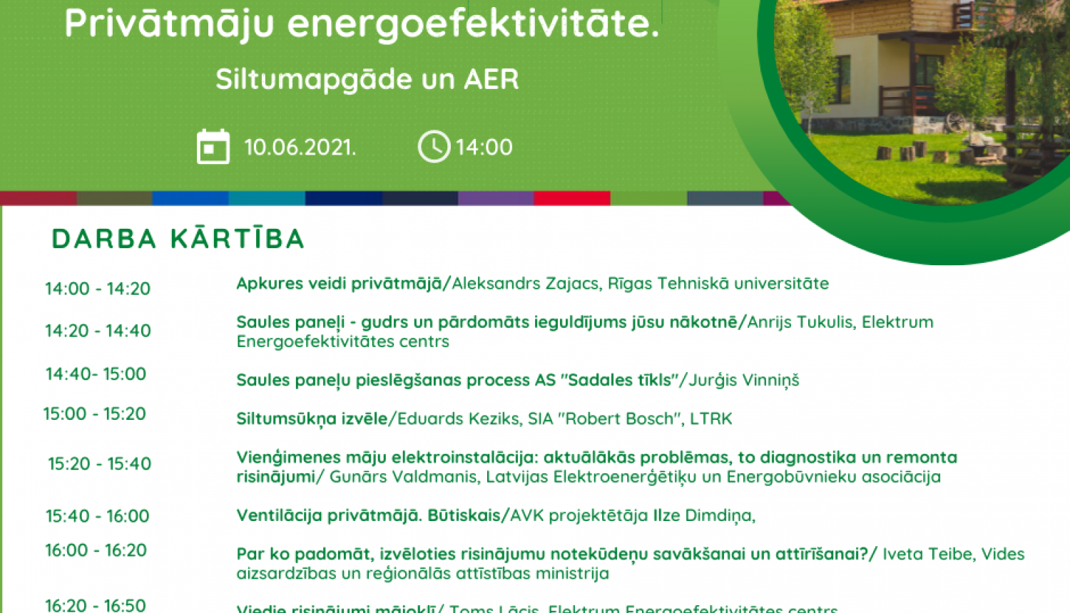 Vebinārs "Privātmāju energoefektivitāte. Siltumapgāde un AER"