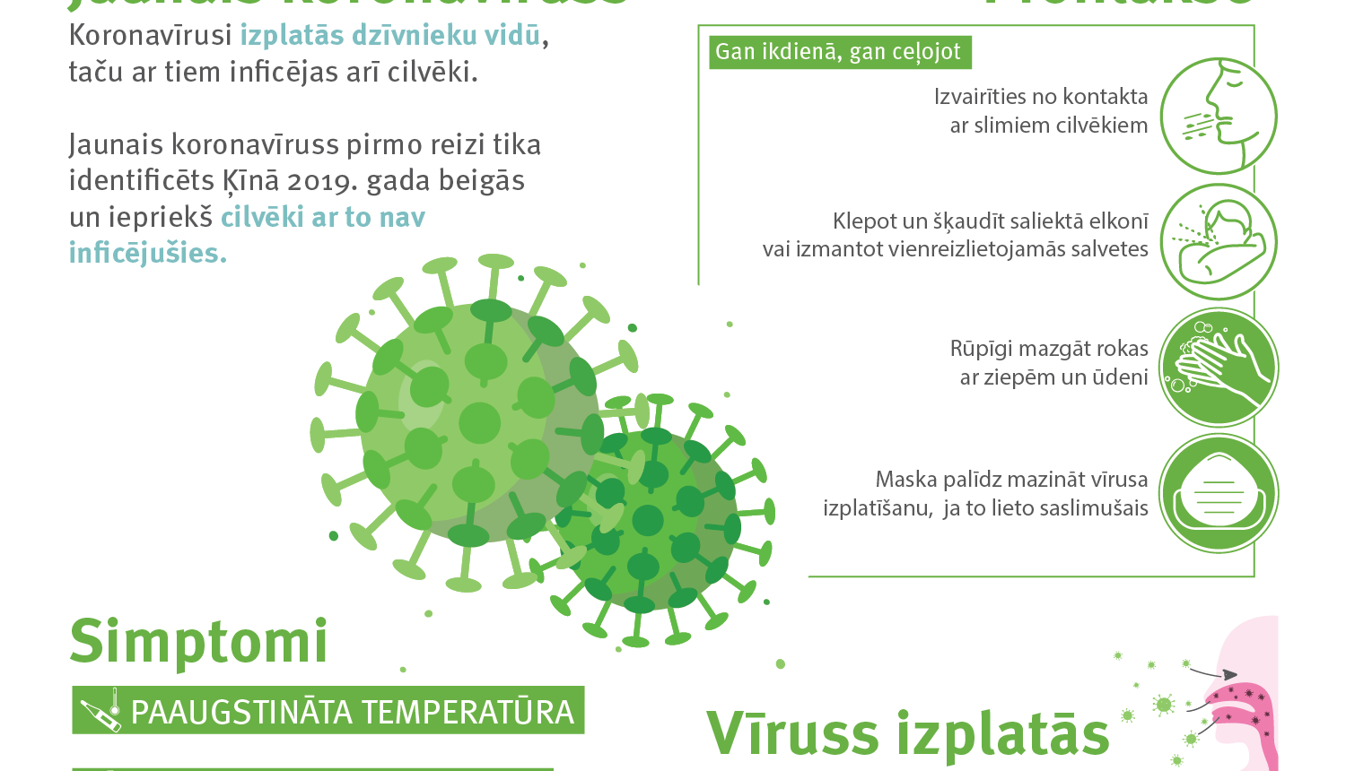 Informācija iedzīvotājiem par COVID-19 infekcijas uzliesmojumu