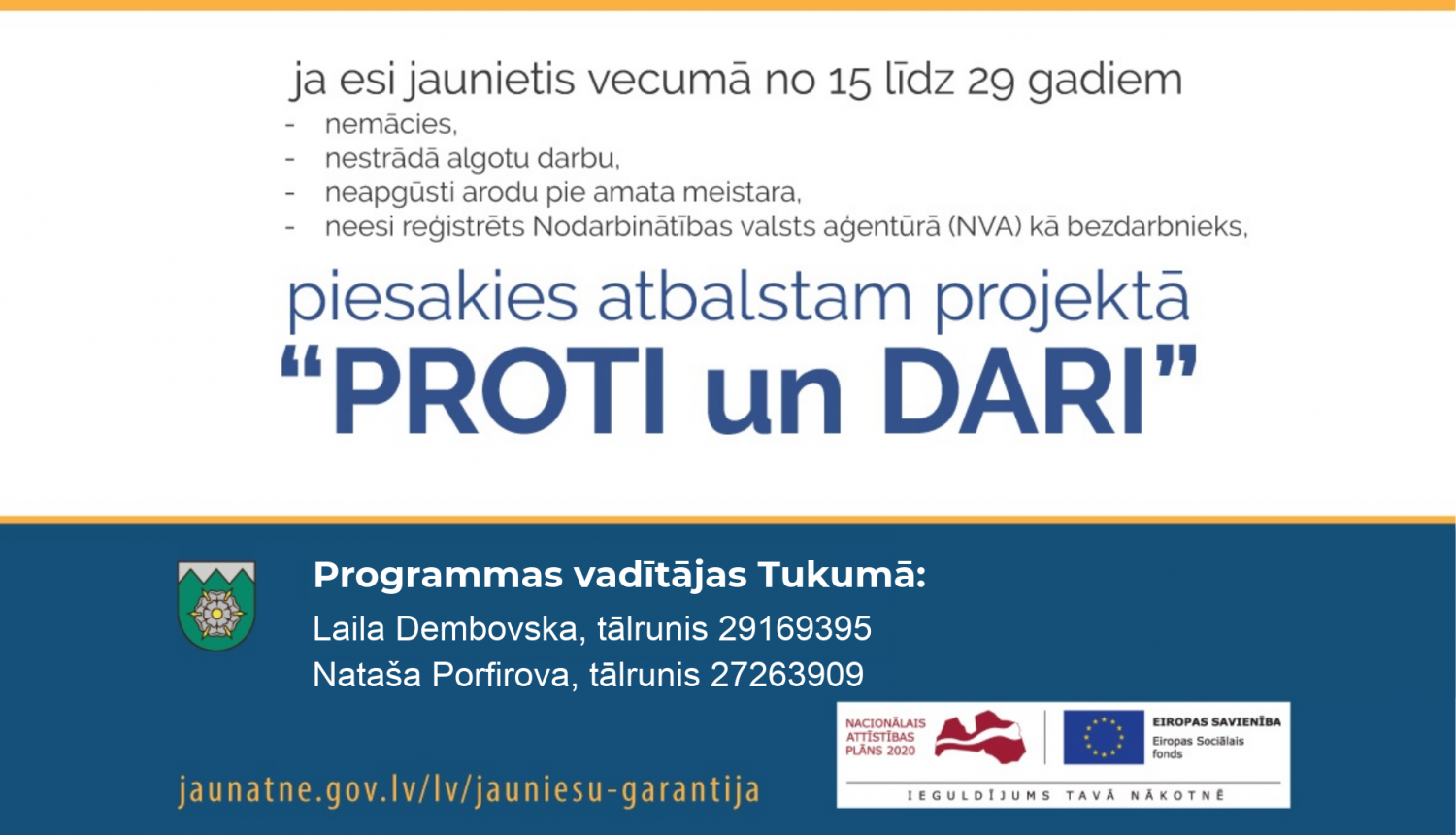 Maini dzīvi, piedalies projektā “PROTI un DARI!”