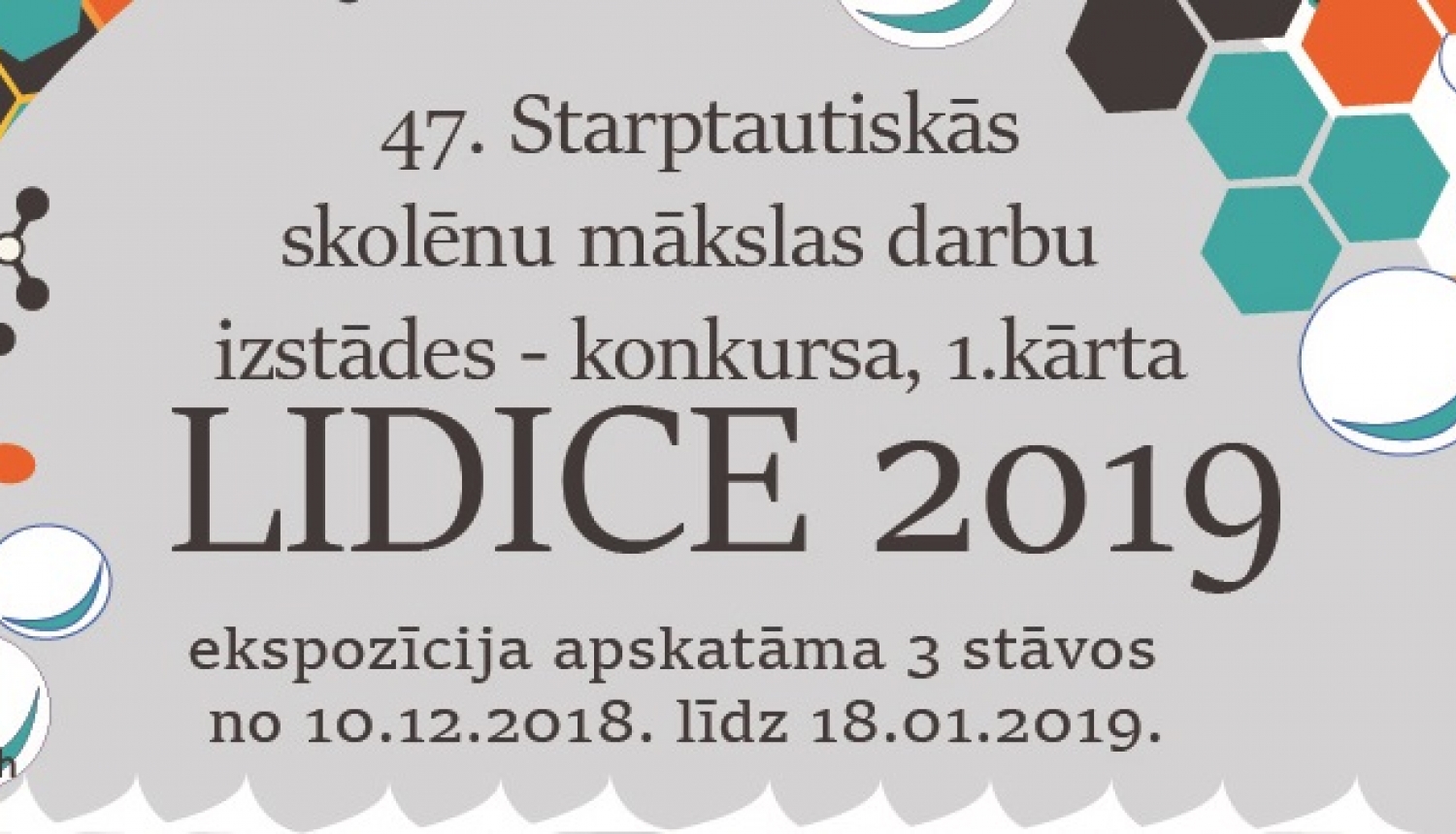 Skolēnu mākslas darbu izstāde konkursa "LIDICE 2019" ietvaros