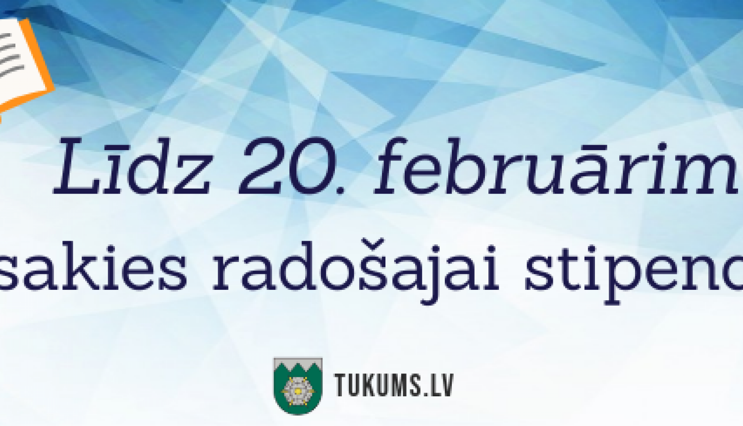 Līdz 20. februārim iespējams pieteikties radošās stipendijas saņemšanai