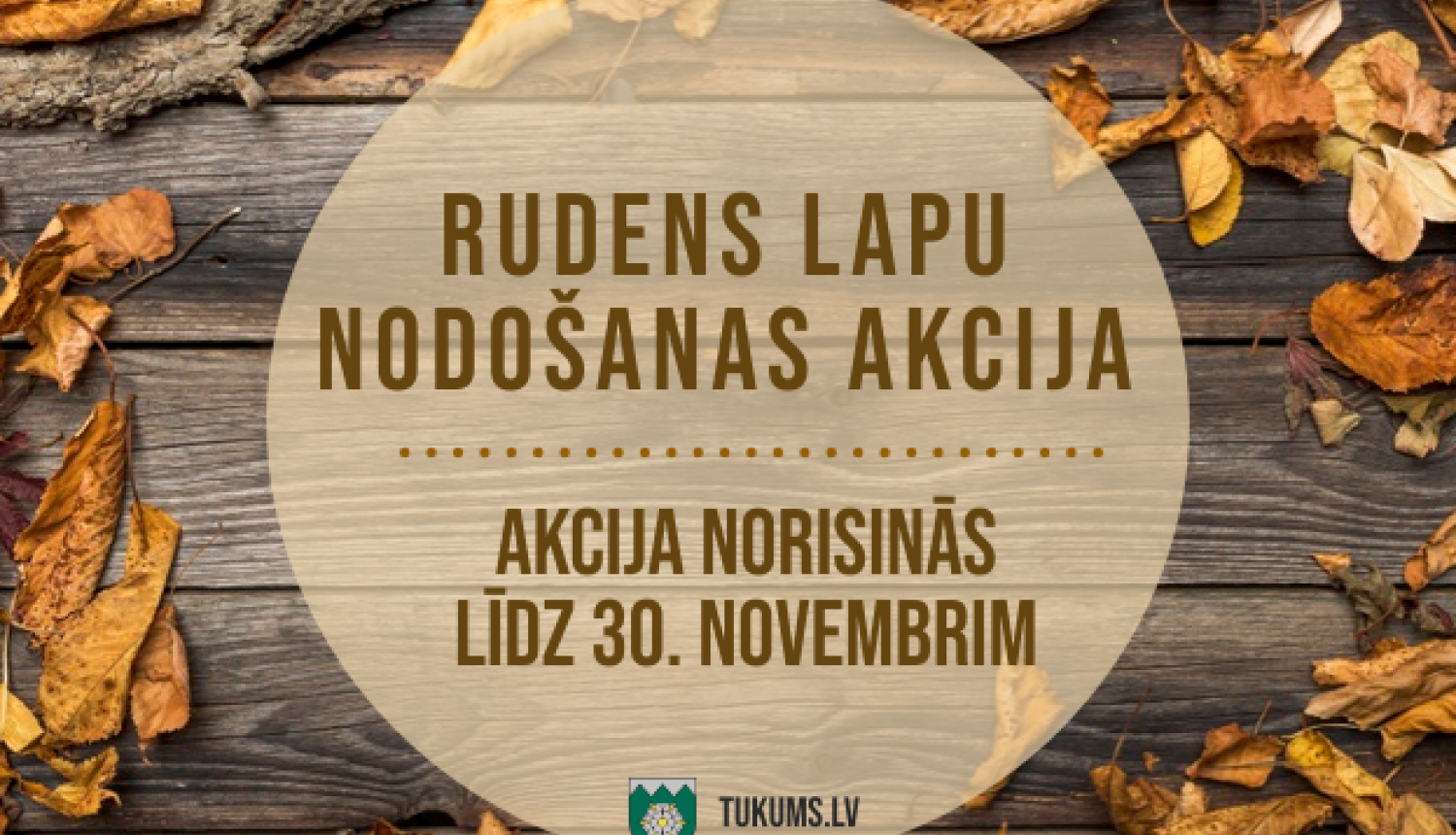 Iespēja bez maksas nodot rudens lapas