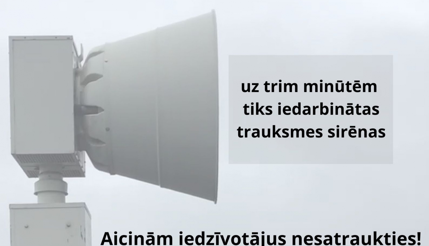 VUGD 30.novembrī veiks trauksmes sirēnu pārbaudi