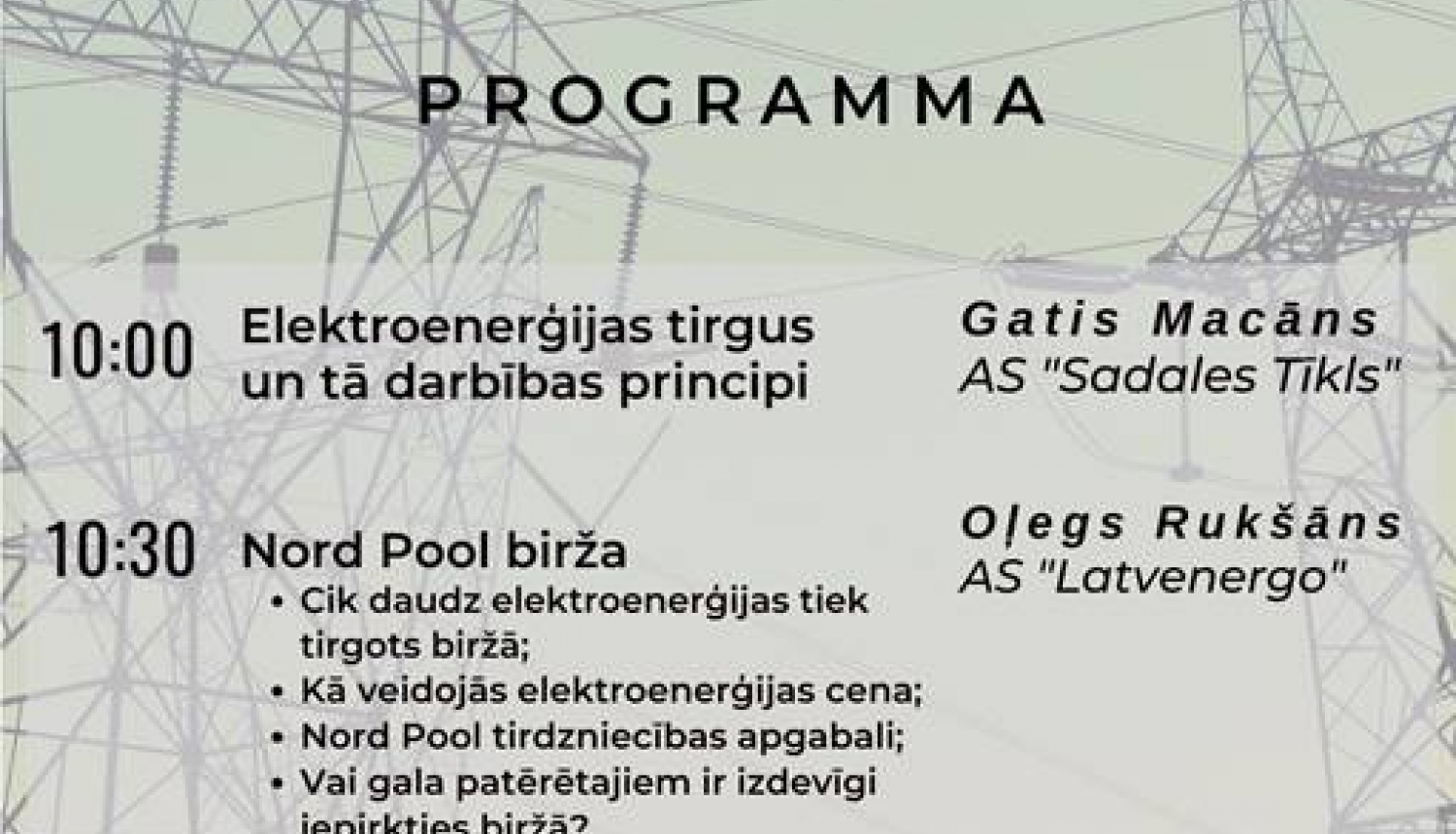 Aicinām piedalīties vebinārā par Elektroenerģijas tirgu