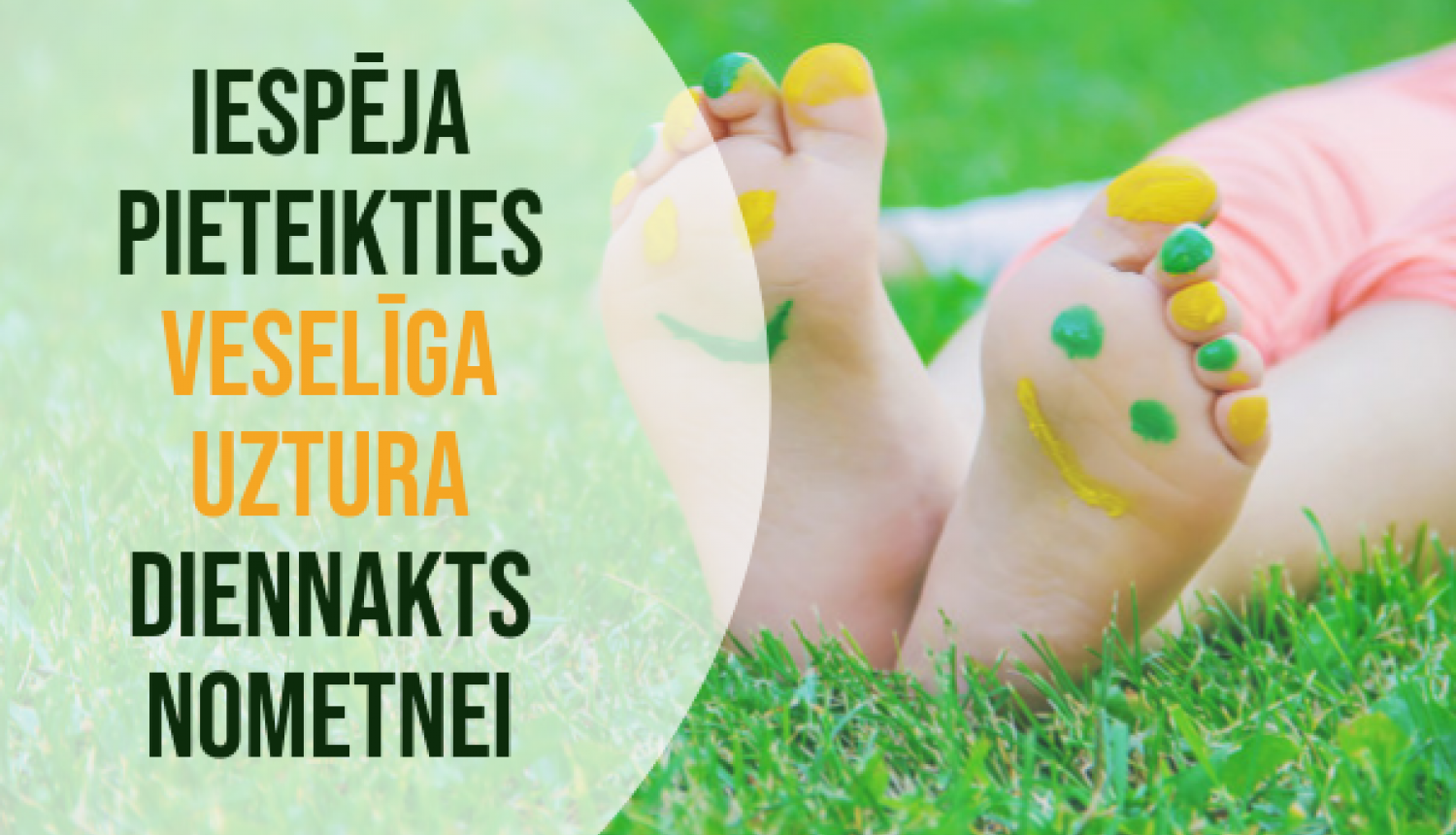 Iespēja pieteikties veselīga uztura diennakts nometnei