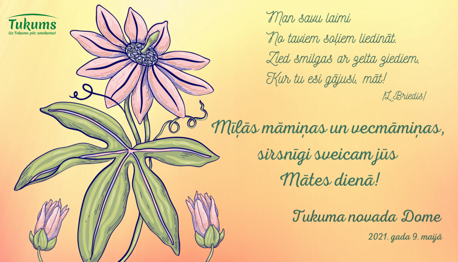 Mīļi sveicam Mātes dienā!