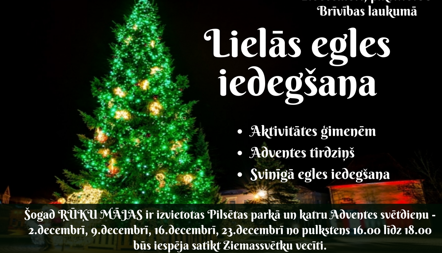 Lielās egles iedegšana!