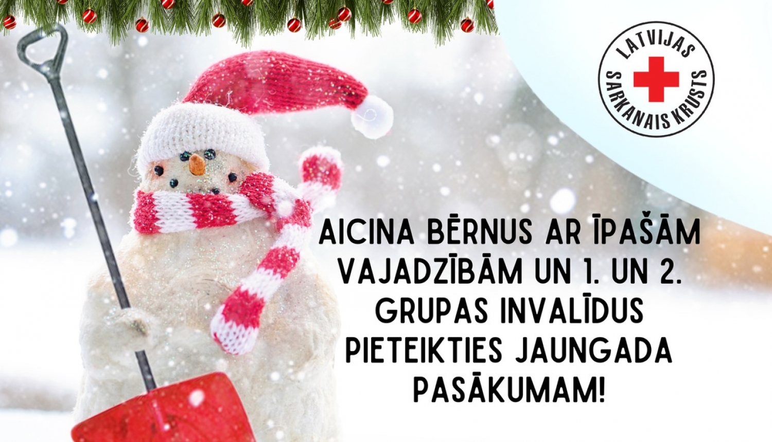 Jaungada pasākums pirmās un otrās grupas invalīdiem, un bērniem ar īpašām vajadzībām