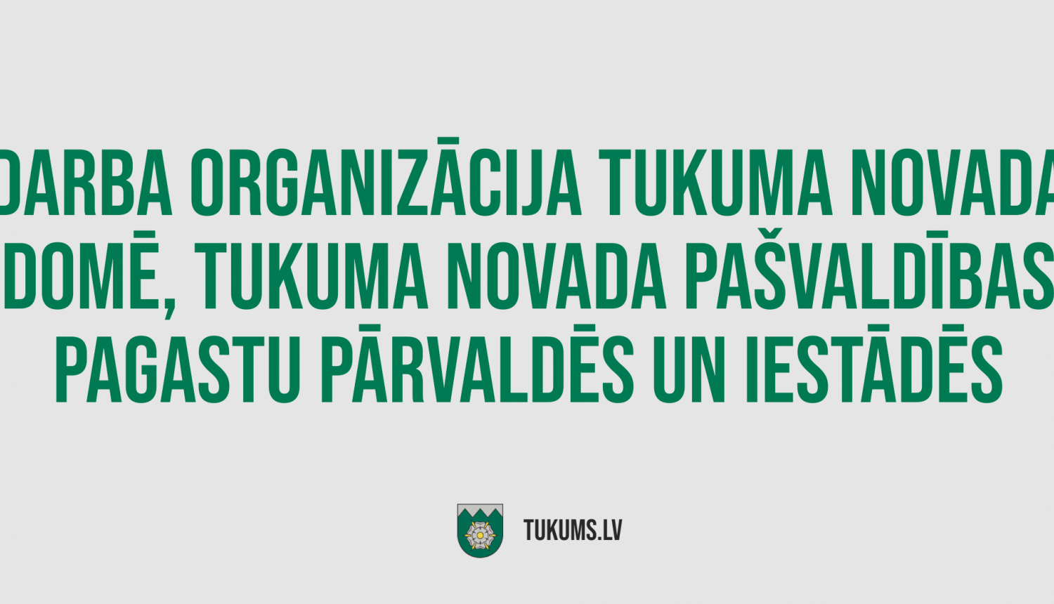 Darba organizācija ārkārtējās situācijas laikā